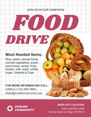 Free  Template: Food Drive Flyer Template