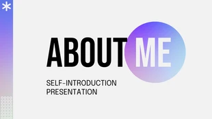 Free  Template: Gradient Self-Introduction About Me Presentation Template