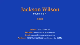 White Watercolor Abstract Photo Painter Business Card - Page 2