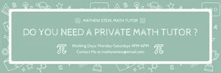 Free  Template: Light Green Playful Illustration Math Banner