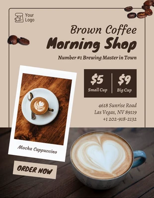 Free  Template: Coffee Shop Menu Flyer Template