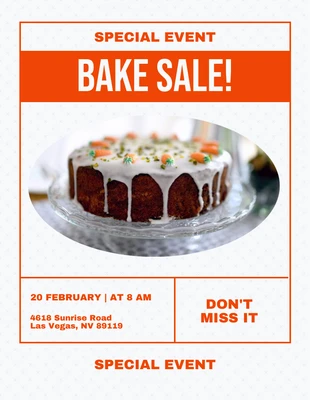 Free  Template: Bake Sale Event Flyer Template