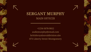 Red Maroon Modern Pattern Military Business Card - Page 2