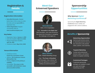 Black and Light Blue Business Conference Corporate Tri-fold Brochure - Page 2