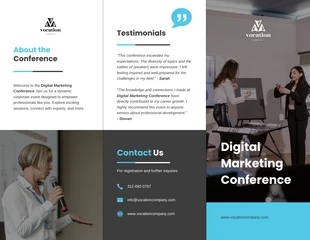 Free  Template: Corporate Business Conference Tri-fold Brochure Template