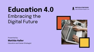 Free  Template: Pop Education 4.0 Presentation Template