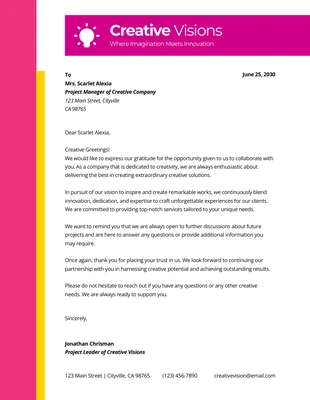 Free  Template: Clean Simple Creative Letterhead