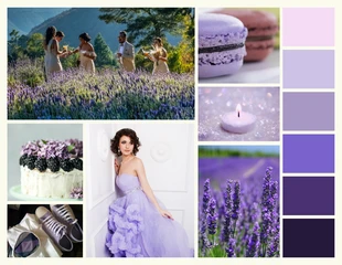 Free  Template: Lavender Wedding Mood Board