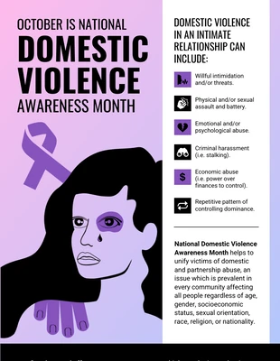 business  Template: Domestic Violence Awareness Month Poster