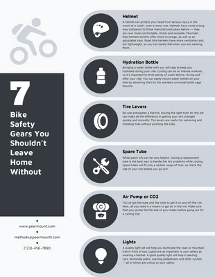 Free  Template: Bike Safety Infographic Template