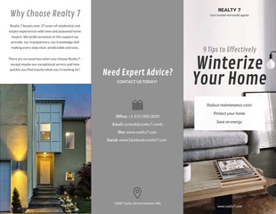 Free  Template: Real Estate Informational Tri Fold Brochure Template