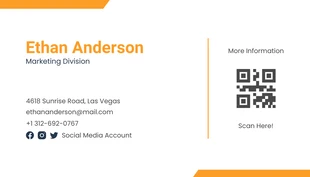 White Orange Automotive Car Rent Business Card - Page 2