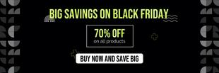 Free  Template: Geometric Green Black Friday Banner