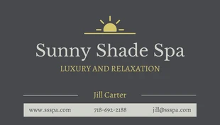 premium  Template: Calm Yellow Spa Business Card