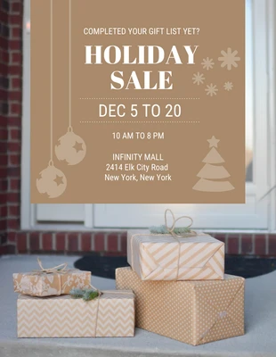 Free  Template: Holiday Sale Poster