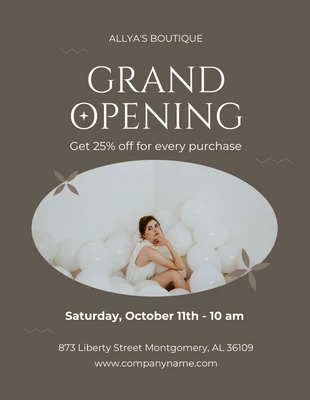 Free  Template: Soya Bean Boutique Grand Opening Flyer Template