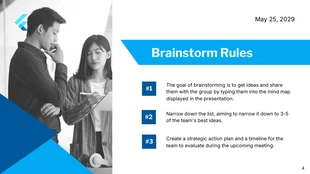 White And Blue Modern Minimalist Professional Brainstorm Presentation - Page 4