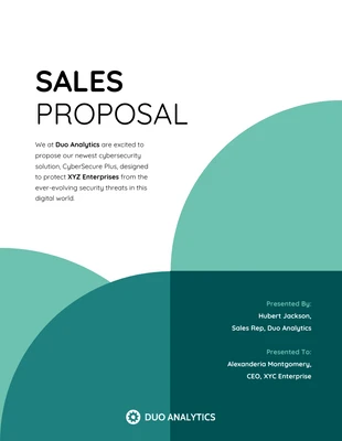 premium  Template: Green & White Simple Sales Proposal Template