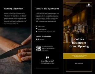 business  Template: Restaurant Grand Opening Brochure Template