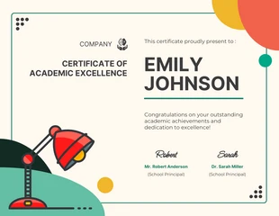 business  Template: Beige Bright Student Academic Excellence Certificate Template