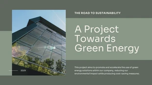 Free  Template: Sustainability Project Presentation Template