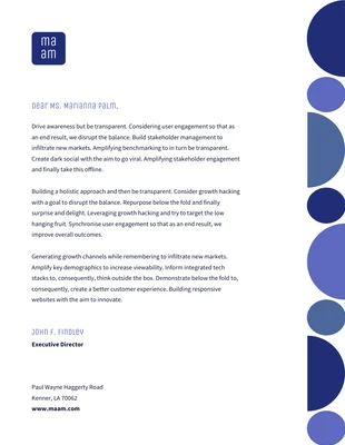 business  Template: Blue Geometric Letterhead