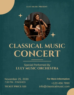 Free  Template: Classical Music Concert Flyer Template