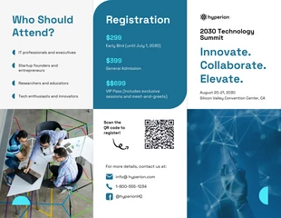 Free interactive Template: Technology Summit Overview Brochure Template