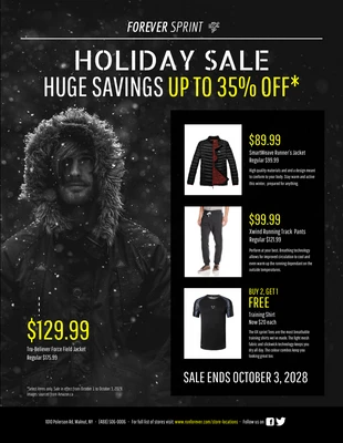 premium  Template: Holiday Retail Sale Flyer Template