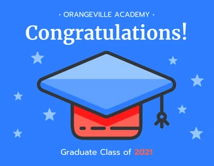 Free  Template: Stars Graduation Congratulations Card