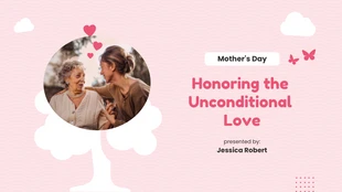 Free  Template: Soft Minimalist Mother's Day Introduction Presentation Template