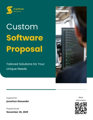 Free  Template: Custom Software Solution Proposal Template