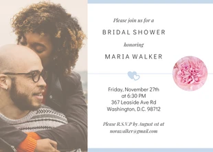 premium  Template: Light Blue Bridal Shower Invitation