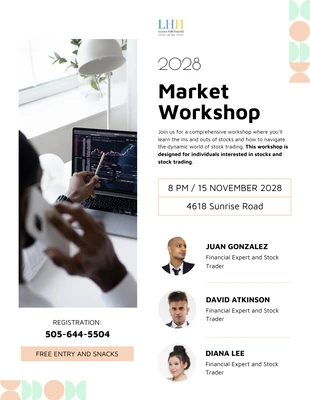 Free  Template: Stock Market Workshop Flyer Template