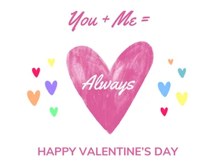 Free  Template: You and Me Valentine's Day Card