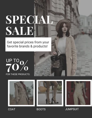 Free  Template: Special Fashion Sale Flyer Template