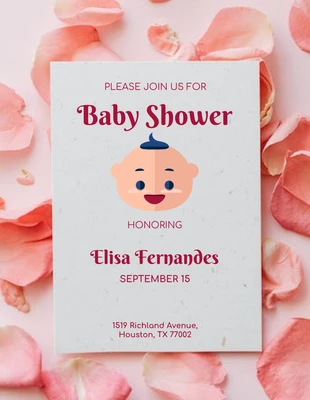 Free  Template: Floral Baby Shower Flyer Template