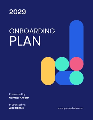 Free  Template: Blue Colorful Onboarding Plan Template