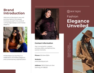 Free  Template: Fashion Line Release Brochure Template