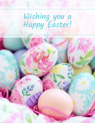 Free  Template: Colorful Easter Holiday Card