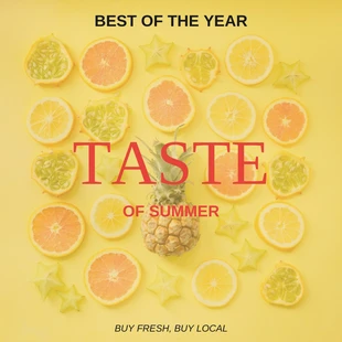 Free  Template: Taste of Summer Instagram Post