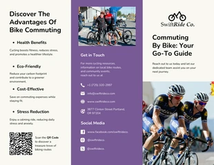 premium interactive Template: Bicycle Commuting Guide Brochure