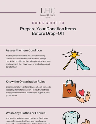 Free  Template: Plum Charity Infographic Template