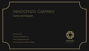 Black and Gold Simple Jewelry Business Card - Page 2