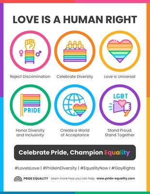 premium accessible Template: Colorful Equality Gay Rights Poster