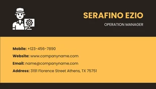 Yellow And Dark Grey Simple Handyman Business Card - Page 2