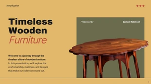 Free  Template: Wooden Product Presentation Template