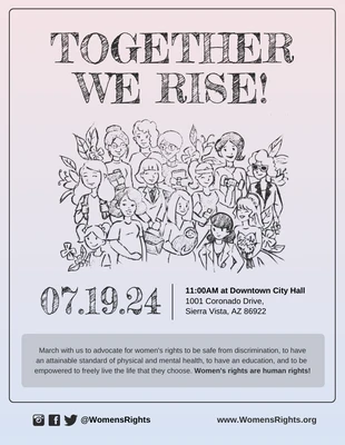 business  Template: Womens Rights March Poster