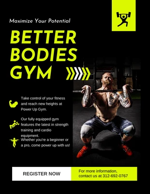 Free  Template: Gym Flyer Template