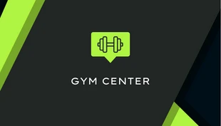 Black and Green Neon Gym Trainer Business Card - Page 2